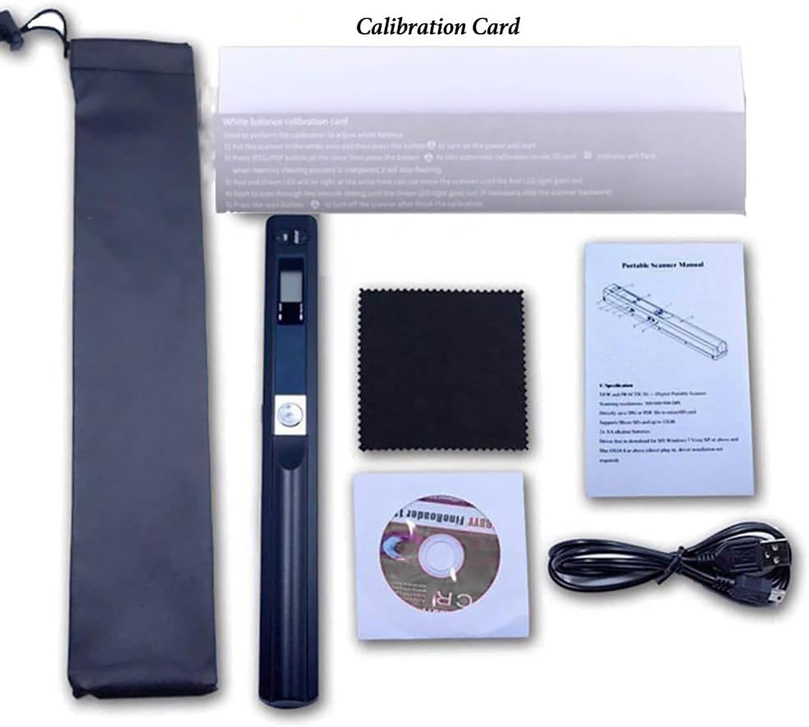 Portable Scanner, A4 Document Scanner, Photo Scanner with 16GB Memory Card, USB Connection for Computer, Black, LNKH09 — view 8