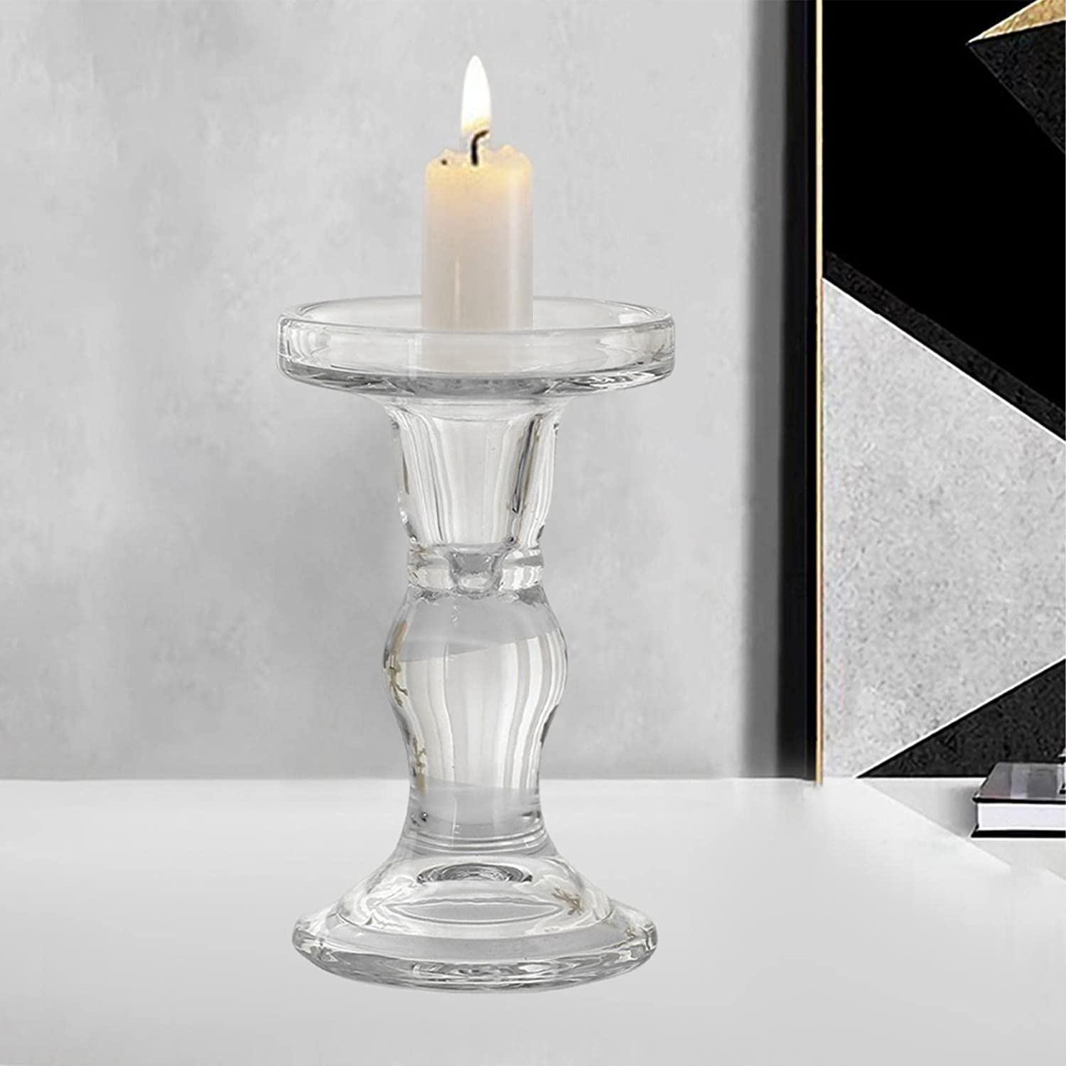 QUMIIRITY 3pièces Bougeoirs Métal Design Chic pour Décoration De Table