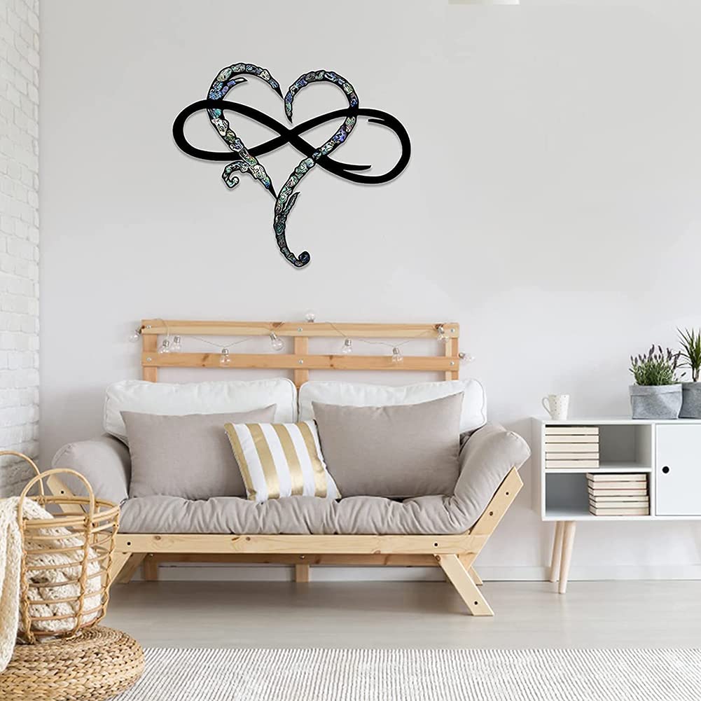 Targa Murale In Metallo Con Simbolo Infinito E Cuore – Personalizzata Con Nomi E Data, Decorazione Da Parete Per Matrimonio O Anniversario (40,6 Cm)
