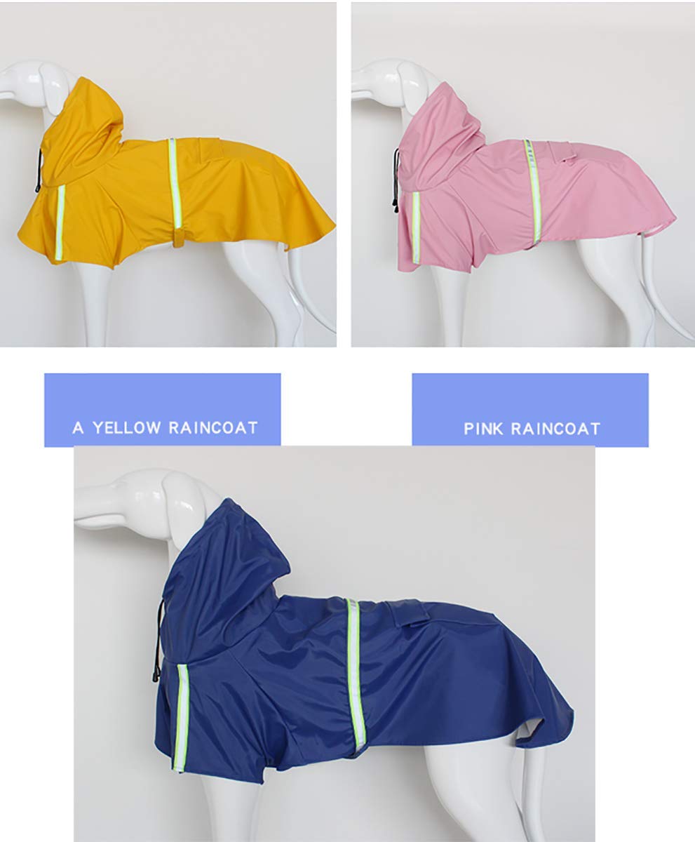 Impermeabile per cani, cappotto per cani da compagnia impermeabile regolabile, impermeabile di sicurezza antivento, impermeabile traspirante per cani di piccola, media e grande taglia (Yellow XXX)