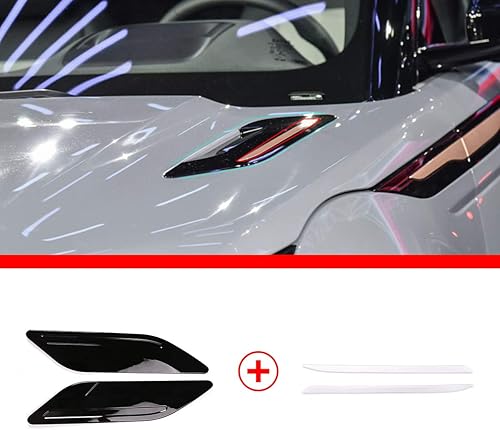 YIWANG Cubierta cromada ABS para campana de ventilación, listón de aire, 4 piezas para Land Rover Range Rover Evoque (L551) 2019 2020 Accesorios