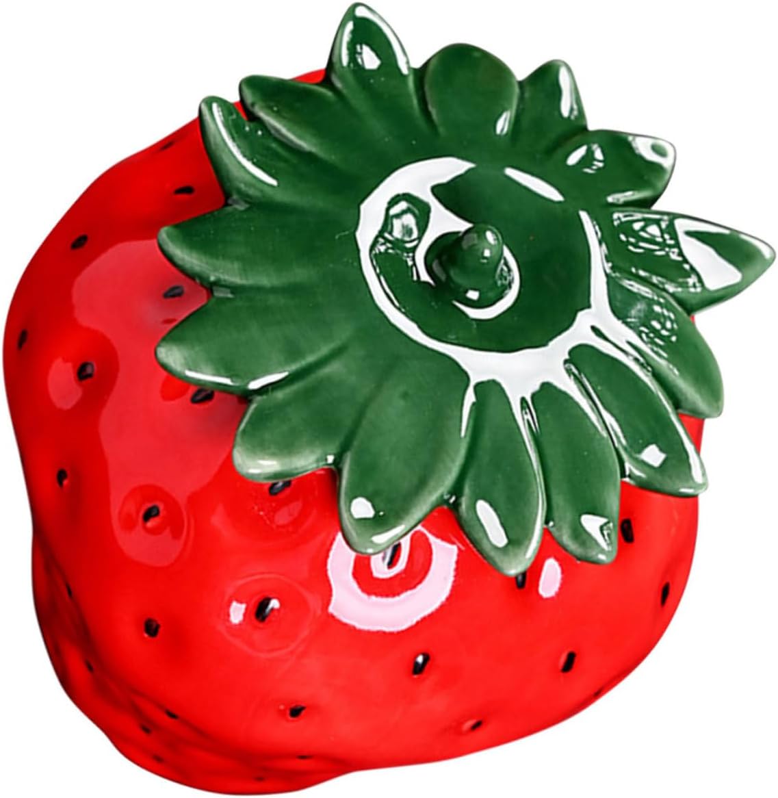 LABRIMP Tea Strawberry Cookie Jar Cookie Jar Funny Candy Dish with Lid