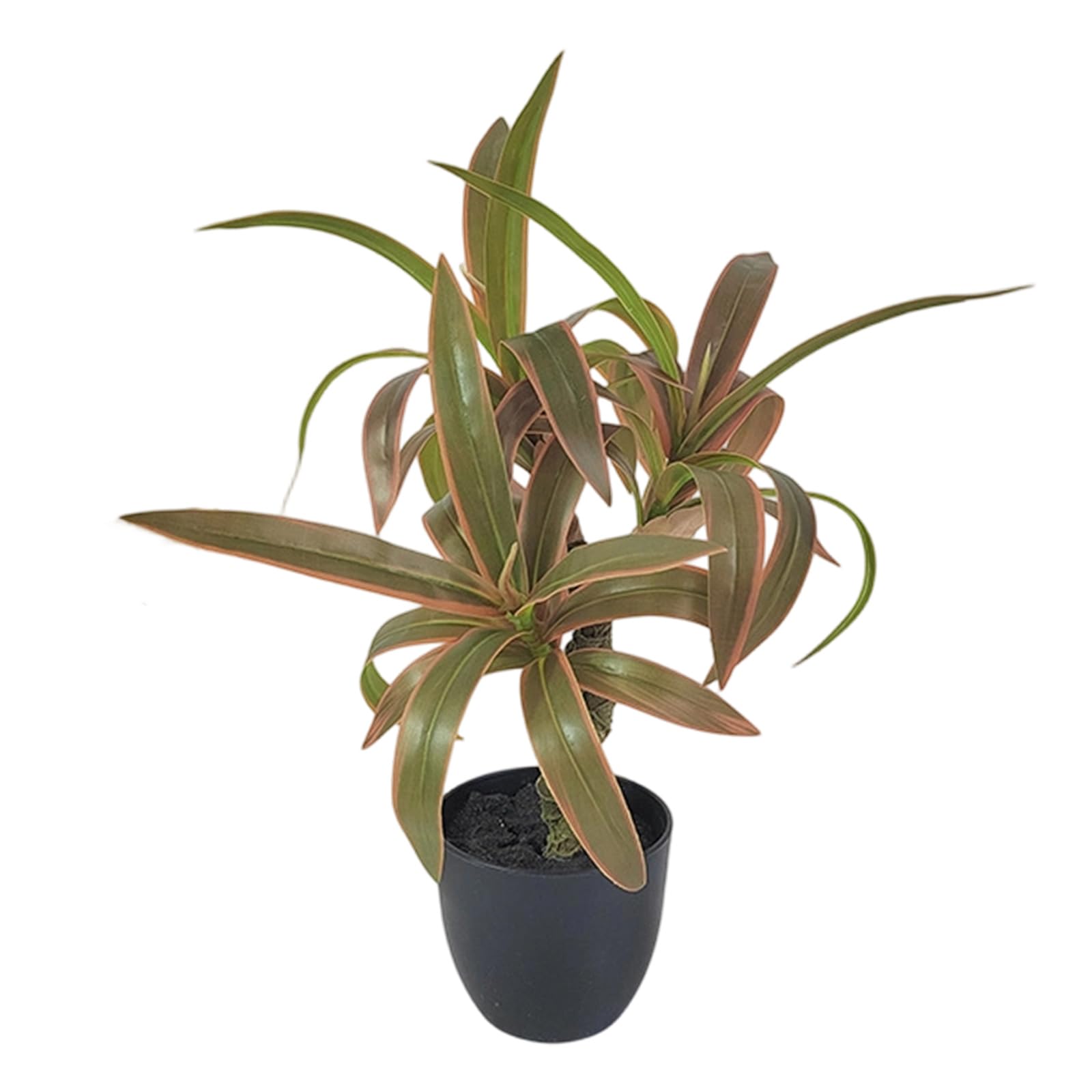 Zxfdsfdbnm Sturdy Artificial Lucky Dracaena Plant in Pots Realistic Potted Greeneries for Desk Tabletop Decoration Realistic Plant