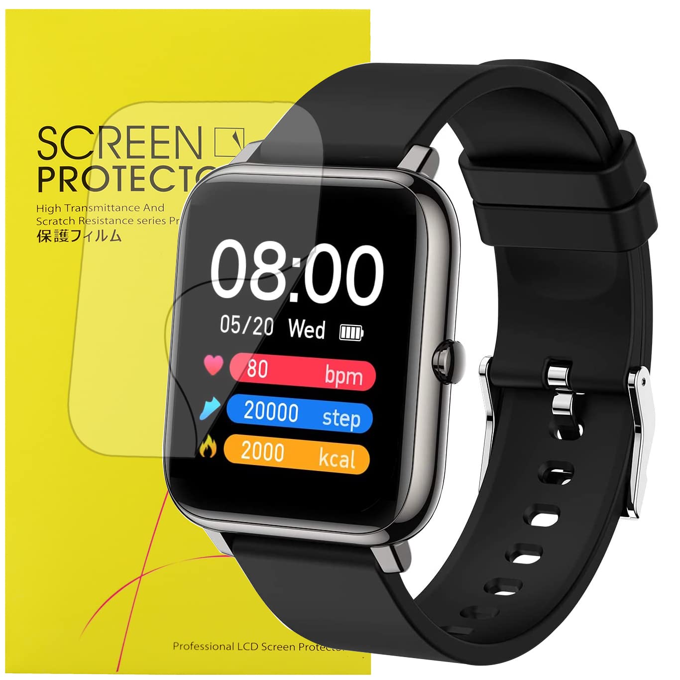 Blueshaweu Compatible with Judneer Smart Watch Screen Protector, [6 Pack] Full Coverage TPU Clear Film Compatible with Judneer P22B Smart Watch 1.4"