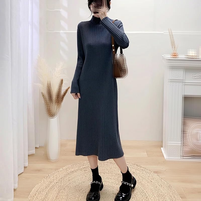 Maglione da donna a collo alto lavorato a maglia Slim Fit lungo Seleeve Caldo Casual Bottoming maglioni