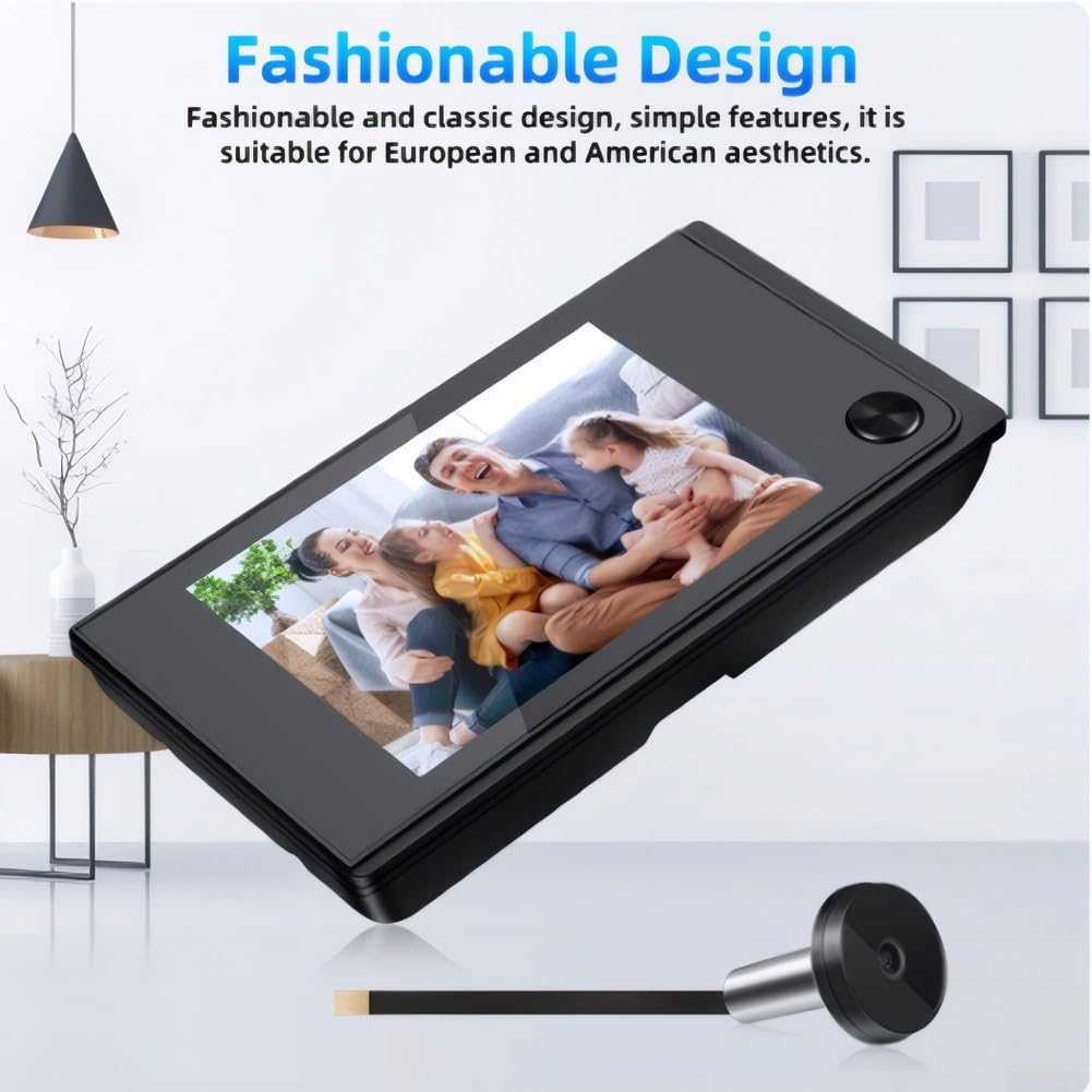 Judas numérique, écran LCD de 3,5" avec caméra de porte grand angle HD 720p, pour une meilleure sécurité d'entrée à la maison