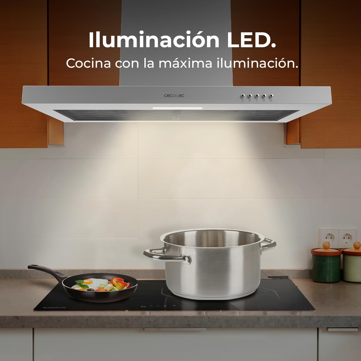Cecotec Bolero Flux TM 703500 Okap 70 cm 350 m3/h 70W Stal nierdzewna