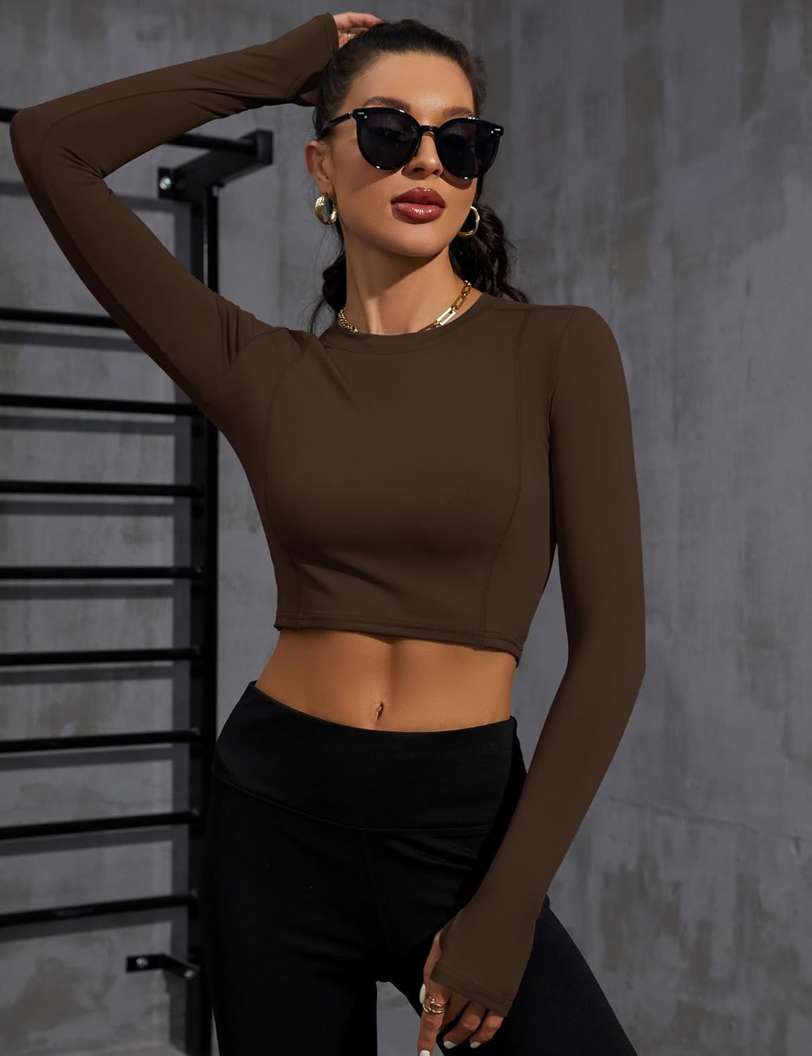 Loovoo Women Workout Shirts 1/2/3 Pack Athletic Compression Tee Dry Fit Yoga Gym Basic Tops - Image 2