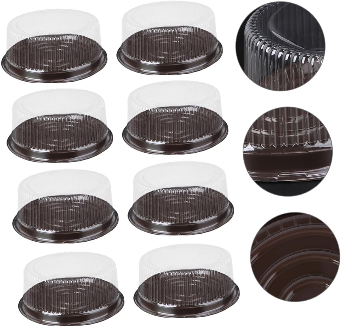 30pcs Transparent Cake Packing Boxes Dessert Containers Dome Cover for Mousse Candy and Bakery Use Deform-resistant Design