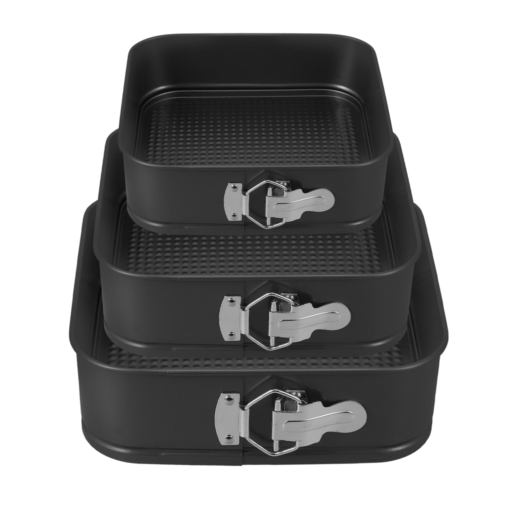 Cabilock Non-stick Cake Pans Set Square Leakproof Cheesecake Pan Removable Bottom Easy to Bake Clean