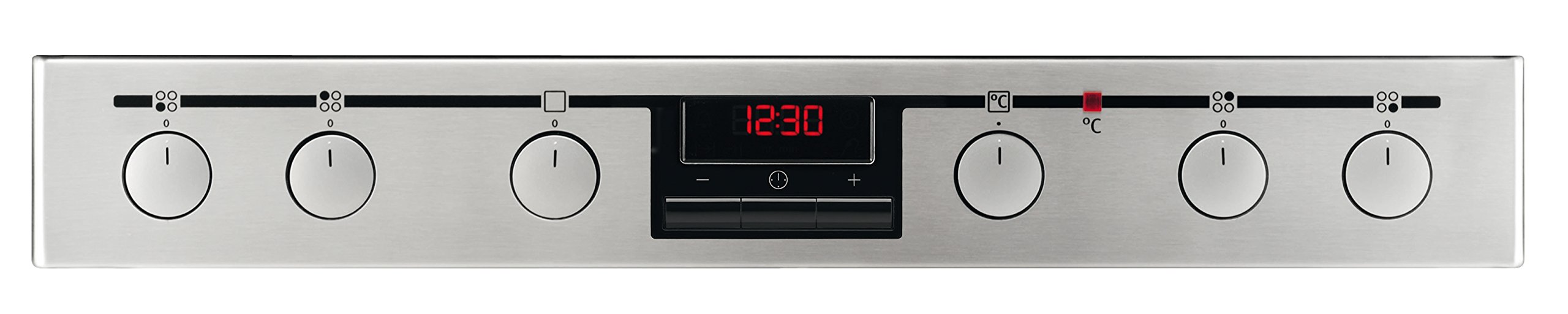 AEG Four électrique autonome 47056VS-MN - 60 cm - Avec plaque de cuisson vitrocéramique - Zones de cuisson avec zone de cuisson et indicateur de chaleur résiduelle - 72 l - Four à air chaud - Affichage de la minuterie - Classe A - Argent et noir