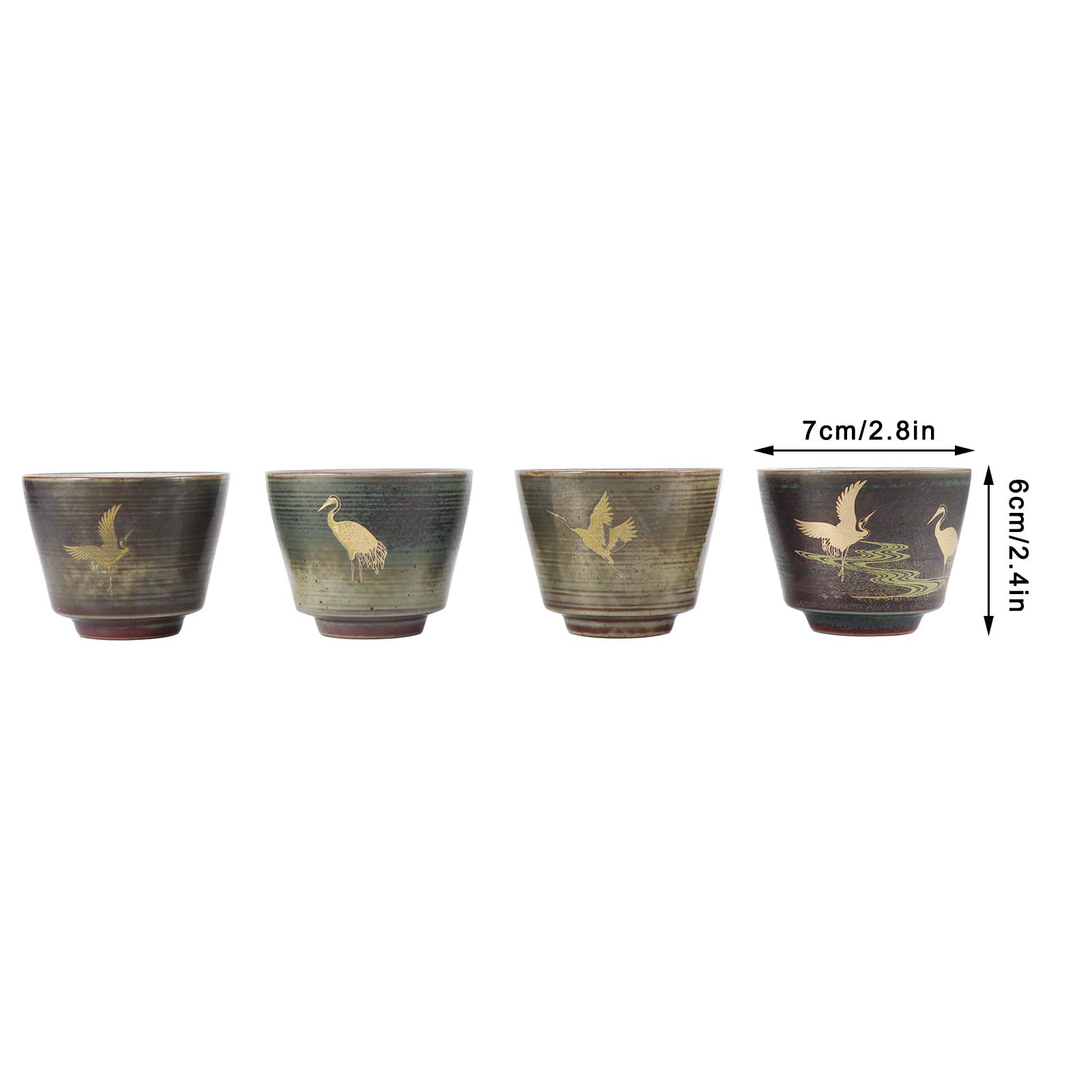 Atyhao Juego de té de Kung Fu de cerámica china, vajilla para beber, tazas de té, vajilla clásica de cerámica, pequeño regalo artesanal tradicional(#2)