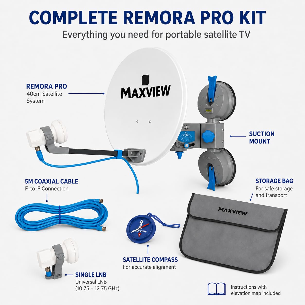 MaxView Antenne Satellite Remora.