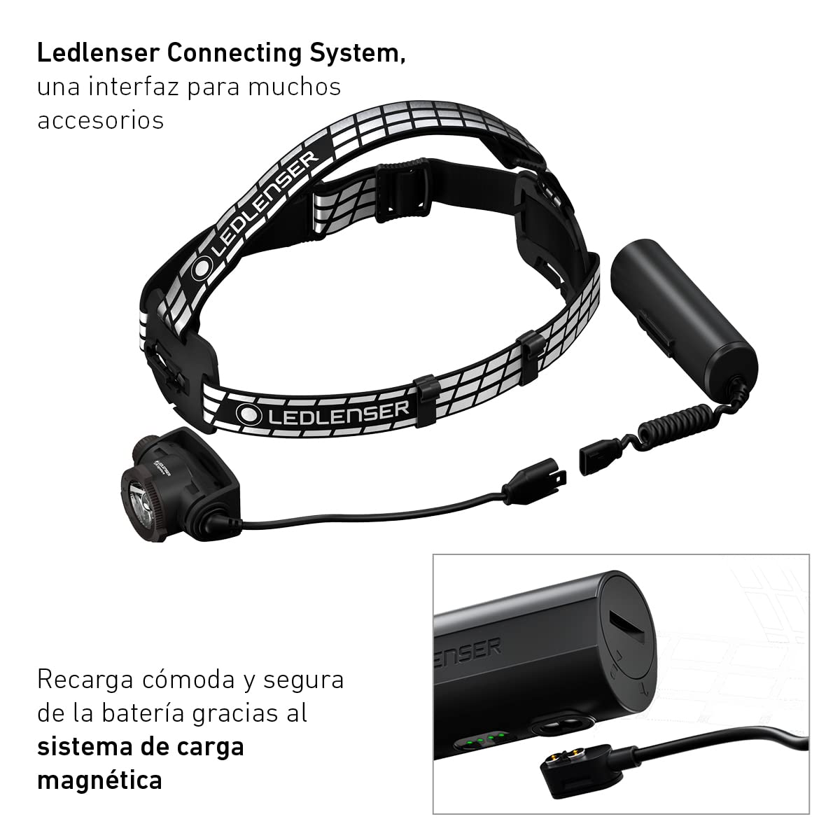 Ledlenser H7R Signature Linterna Frontal Recargable, 1200lm, Alance 260m | Enfoque ajustable, Bluetooth, hasta 65h de autonomía, intensidad regulable, IP67, ideal para deportes outdoor | 2020