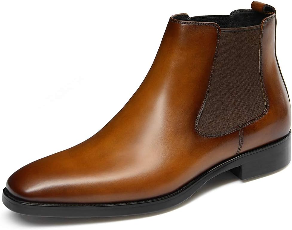 GIFENNSEMens Chelsea Boots Leather Dress Boots for Men