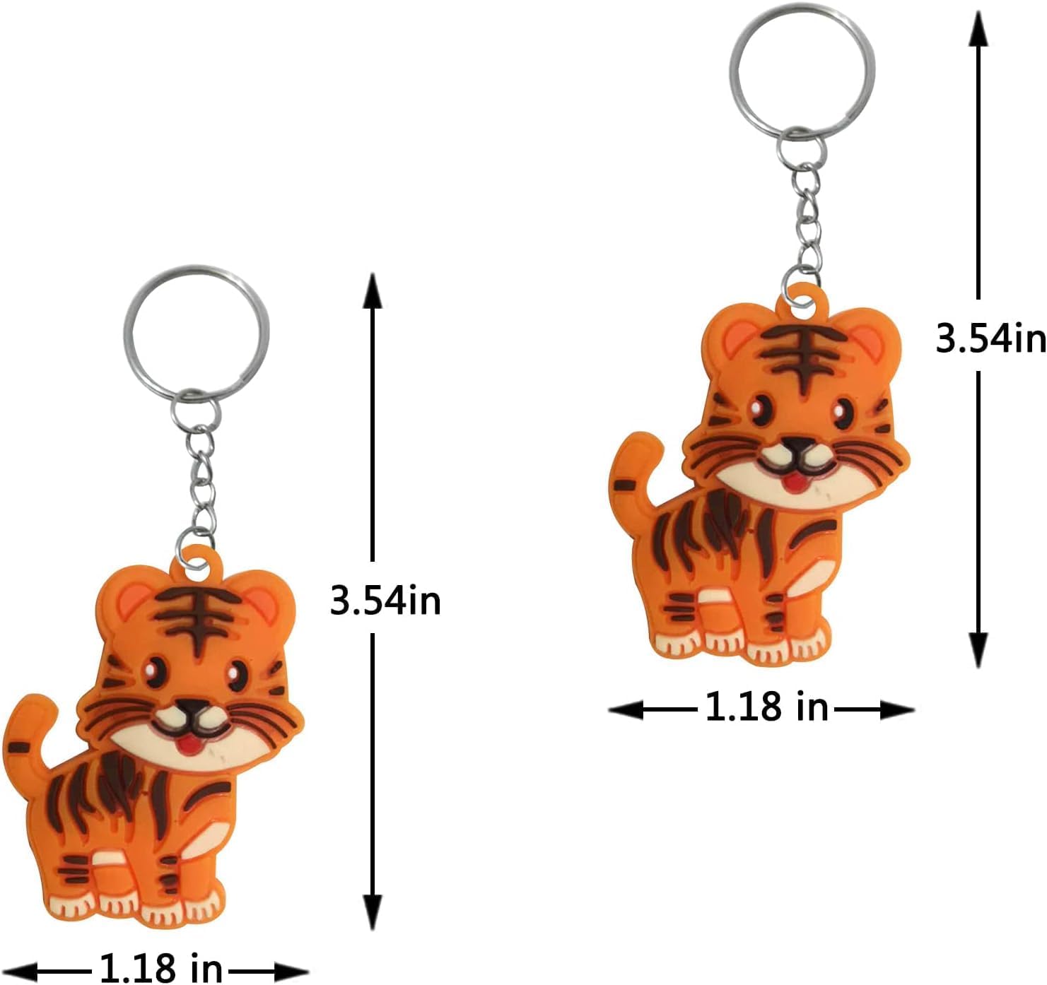 iMagitek 40 Pack Tiger Keychains Safari Animal Keychains for Tiger Themed Party Decorations, Jungle Safari Party Supplies, Birthday Gifts, Tiger Lover Gifts