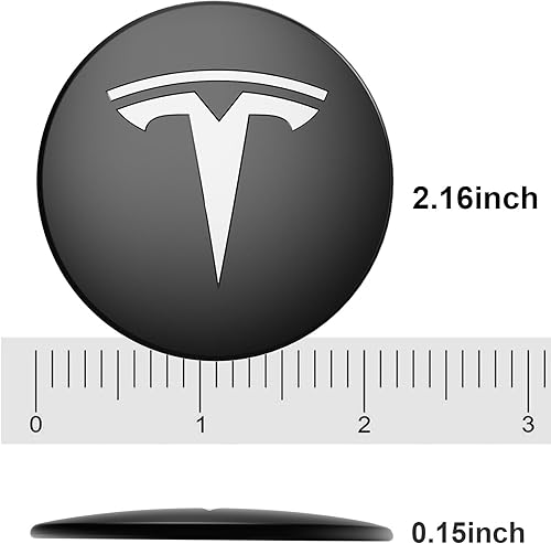 Miniatura 3 de Tapones centrales de tapa de rueda Tesla, para Tesla Modelo Y Modelo 3, cubierta de cubo de modificación, 4 unidades, LG05 (blanco)