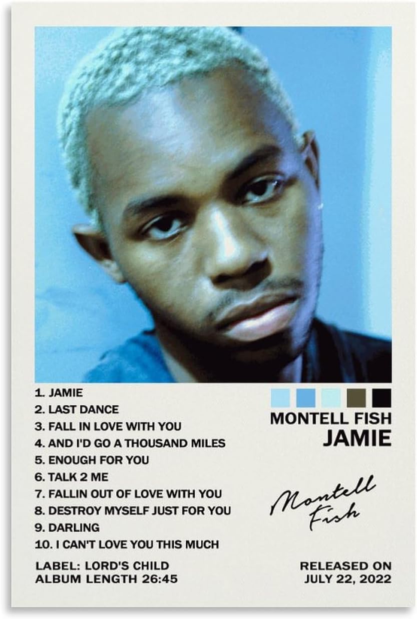 KUCOON Montell Fish Jamie Poster Canvas Wall Art Living Room Posters Bedroom Painting 12x18inch(30x45cm)