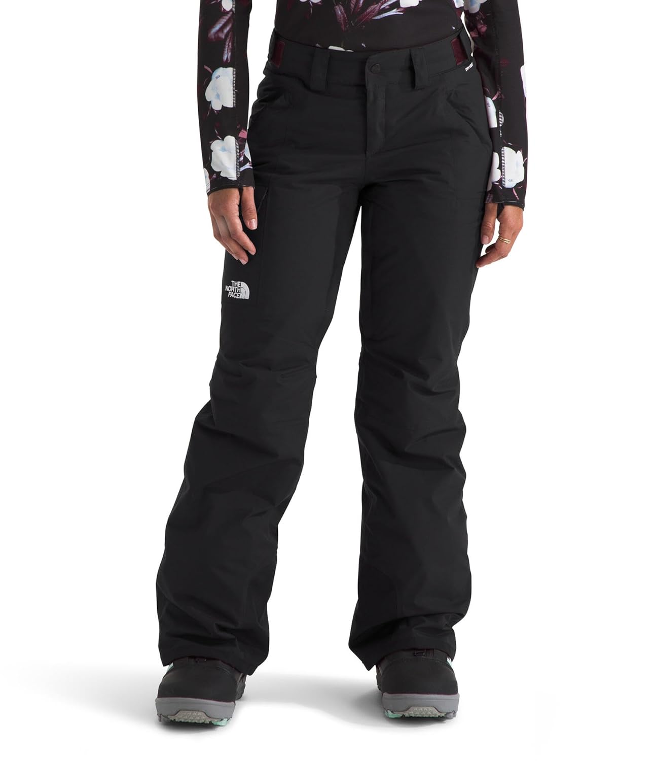THE NORTH FACE Womens Freedom Insulated Pant Standard Plus Size Waterproof for Snow Sports Gaiters Adjustable Waist