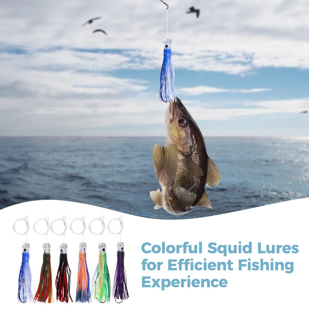 Lot de 6 leurres de pêche à la traîne en mer, 16 cm, kit d'appâts pour thon, marlin, mahi, Wahoo
