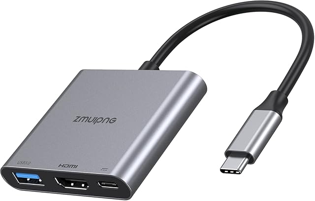 USB C to HDMI Adapter, 3 in 1 HDMI to USBC Digital AV Multiport Adapter,USB Type C Converter to 4K HDMI, USB 3.0,100W PD for MacBook Pro Air,iPad Pro 2020,Chromebook,Dell XPS,Surface, Samsung