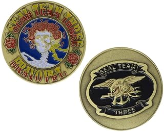 US Navy Seal Team Three Bravo PLT Challenge Coin
