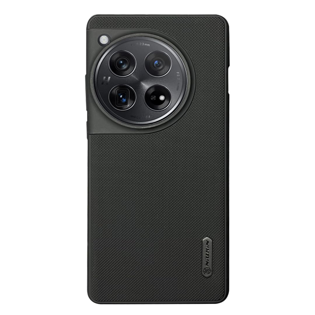 NIUKIN Super Frosted Shield Pro Soft Back Case for OnePlus 12 5G | Shockproof Scratchproof Cover | Black