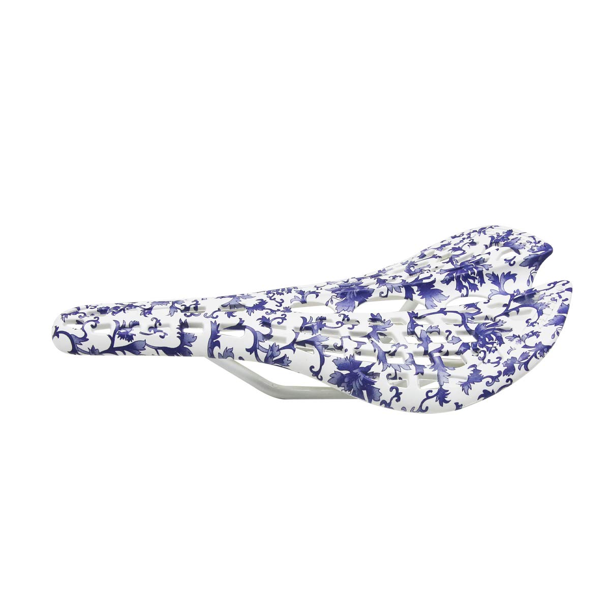 UNISTRENGH Bike Saddle Comfy Ultralight Mountain Bike Road Bicycle Hollow Out Spider Seat Cushion Bicycle Accessories (Blue and White)