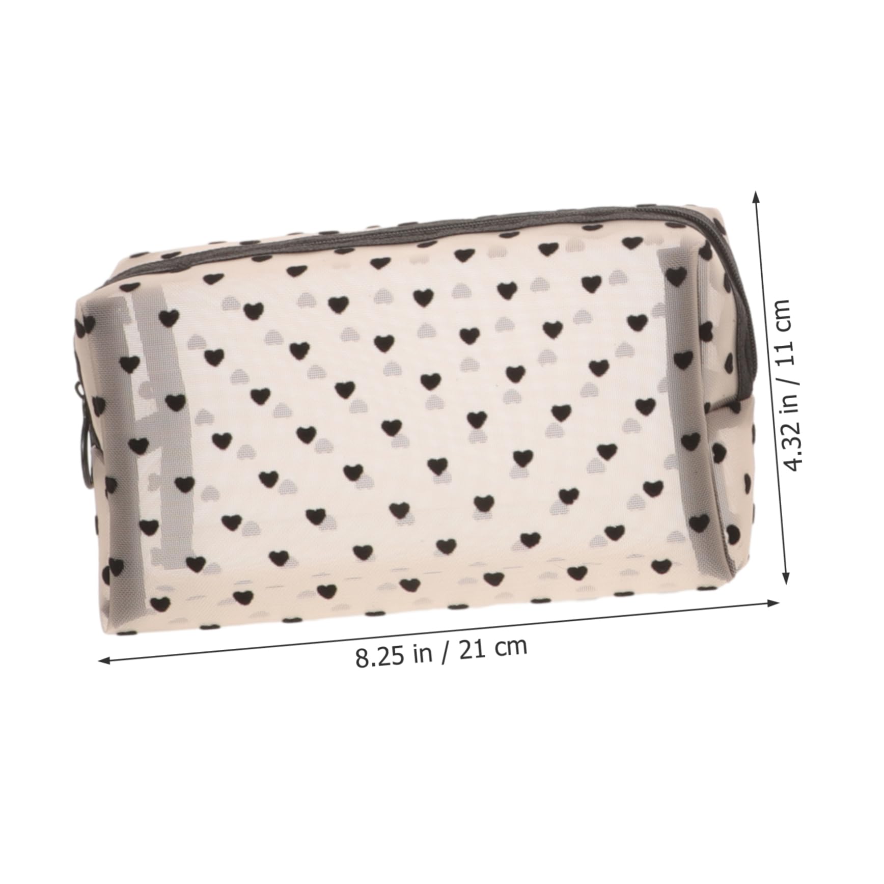 LIFKOME 6 Stck Teiliges Herzförmige Kosmetiktaschen aus Mesh mit Reißverschluss Transparente Leichte Make Up Organizer Taschen für Damen und Mädchen Tragbare Schminktaschen für Reisen