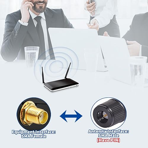 Miniatura 9 de Bingfu Antena celular 4G LTE 6dBi SMA macho antena (4 unidades) compatible con 4G LTE Wireless CPE Router Hotspot Cellular Gateway Industrial IoT