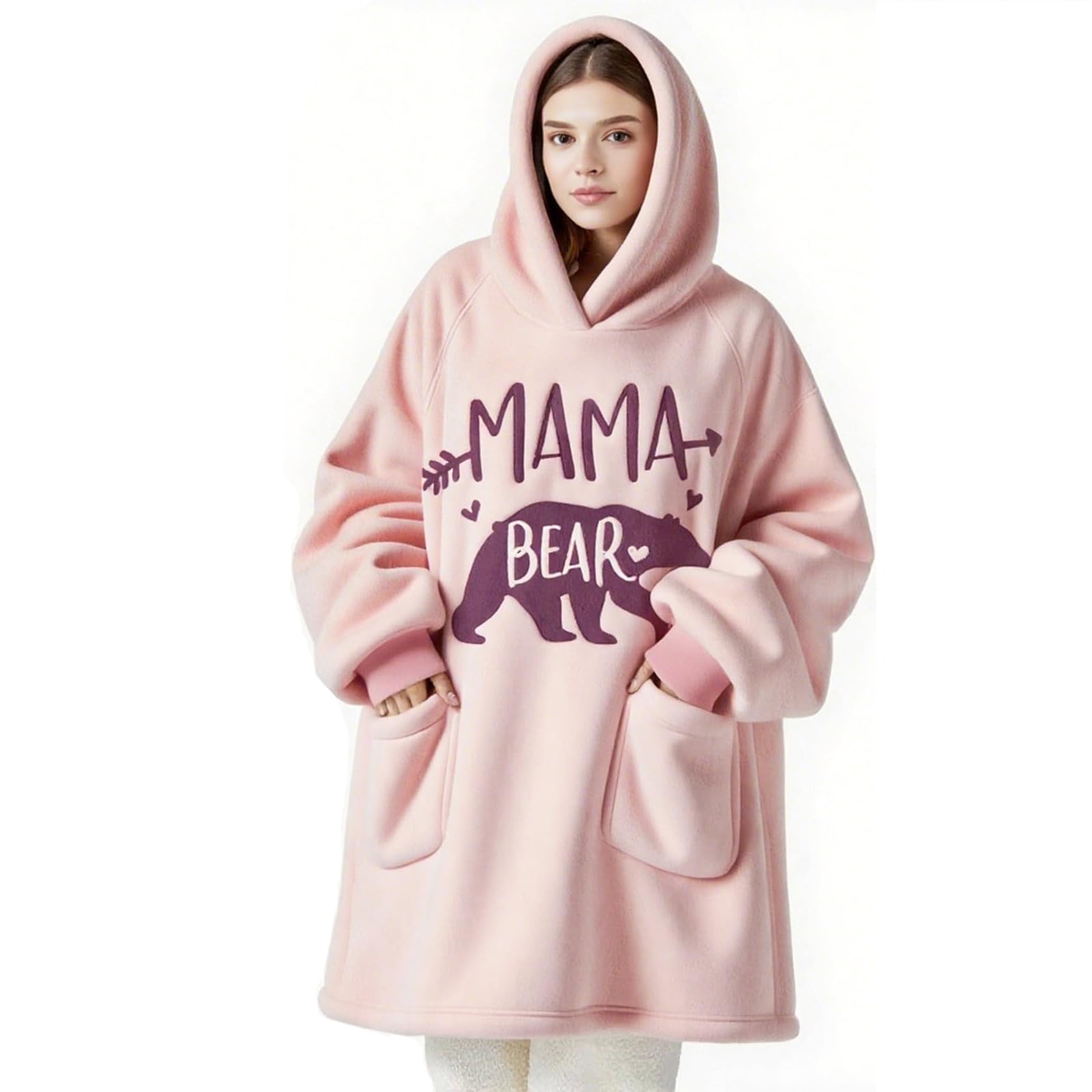 Gifts for Mum, Mama Bear Wearable Blanket Hoodie - Mum Birthday Gifts from Daughter Son,Birthday Gifts for Women,Gifts for Wife from Husband