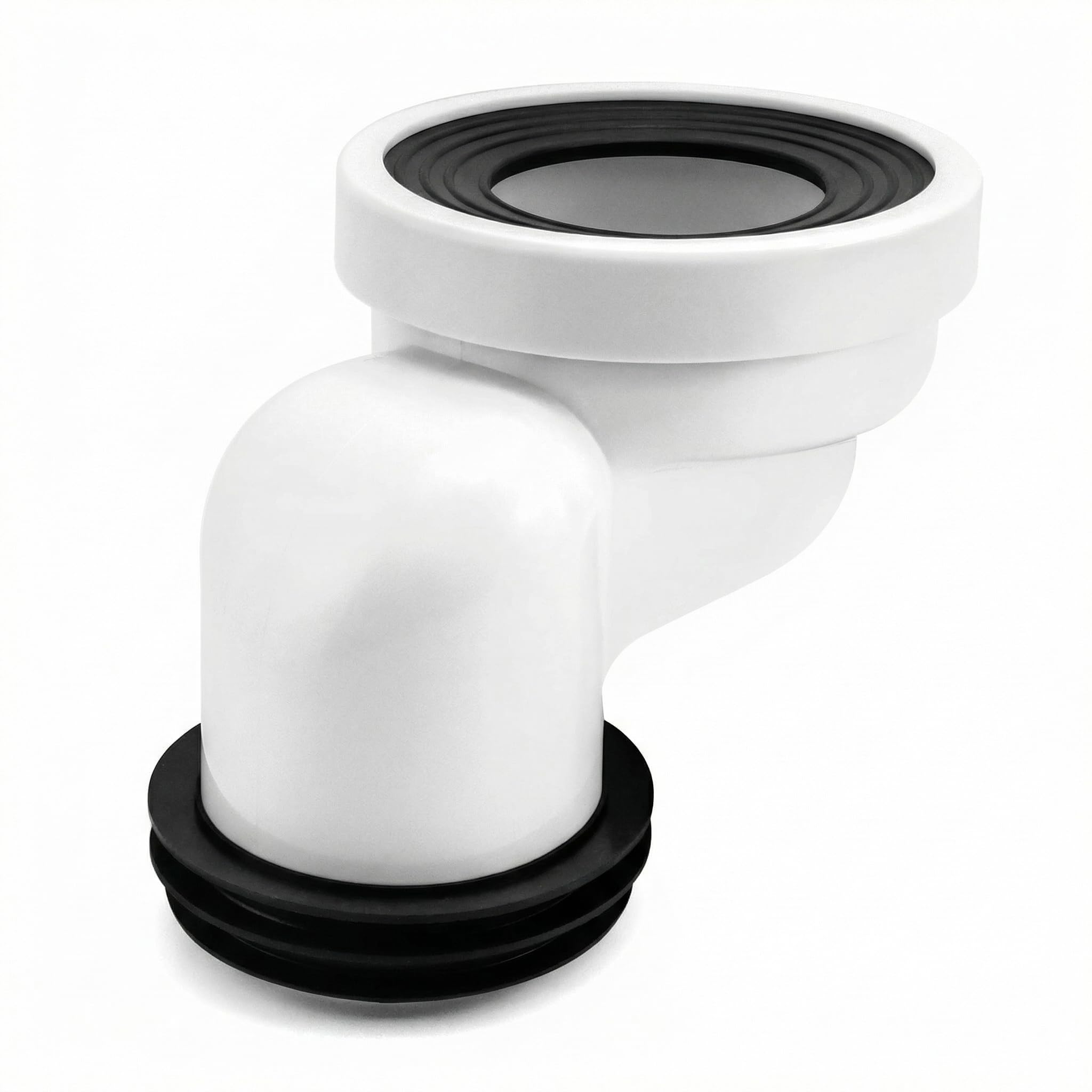 QWORK® 100mm Toilet Offset pan Connector PVC Waste Pipe Connector