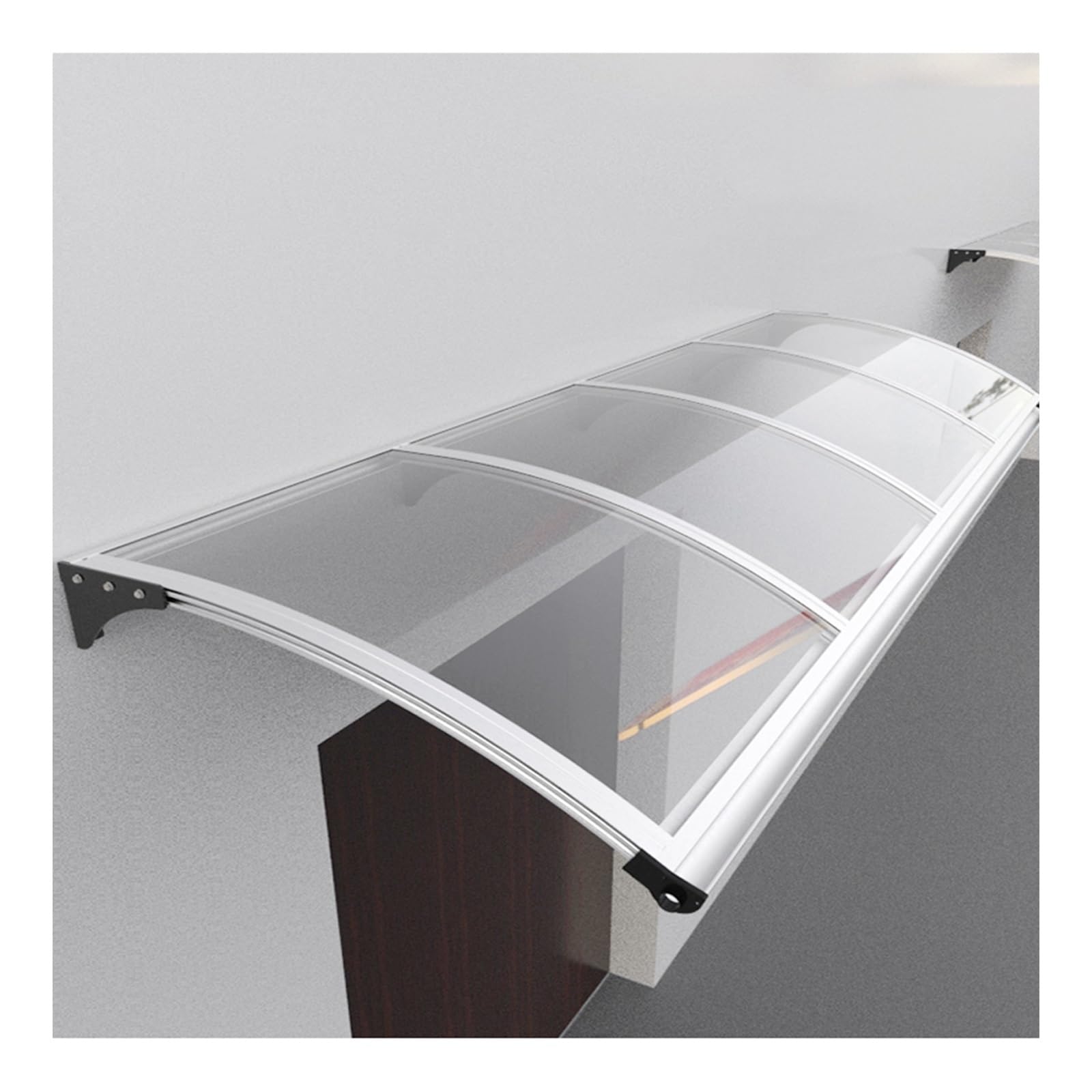 CZYZMDD Outdoor Canopy for Doors and Windows UV Protection Awning Snow Rain Shield 45x150cm (17.7x59in) Overhang Exterior Door Window Use