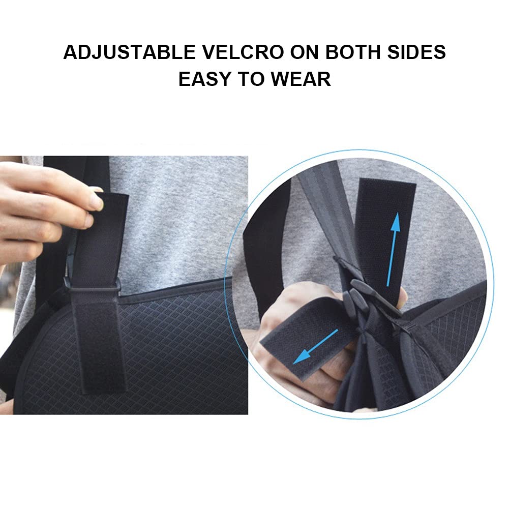 Cabestrillo para brazo Inmovilizador de hombro médico Brace Soporte de codo de manguito rotador ajustable Brinda protección adicional Se adapta a la mano izquierda derecha para huesos fracturados