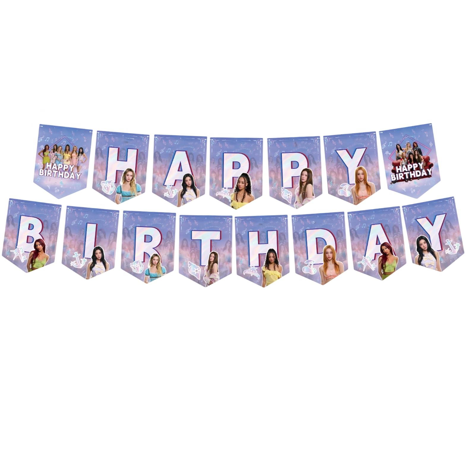 Katseye Birthday Decorations , Katseye Merch Banner Plates Cups Kit Decor