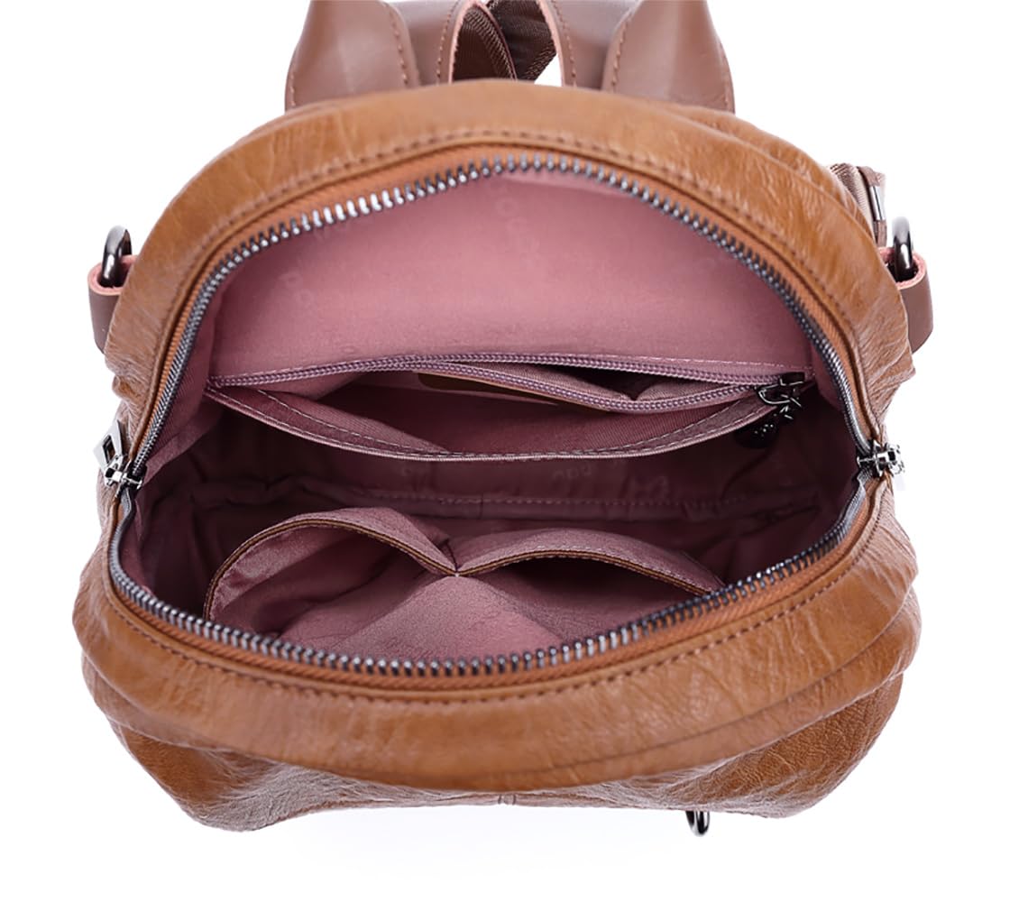 DEERWORD Donna Borse a Zaino Borsa a Zainetto Elegante Tracolla Zaini Firmate Marca Zainetti Antifurto PU pelle 3020 1 pz