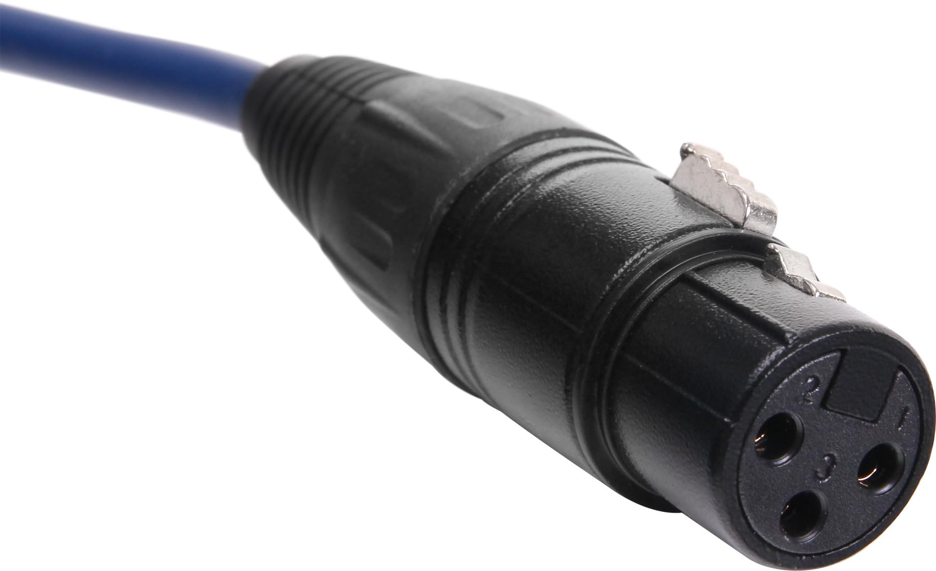Pronomic Stage DMX3-50 DMX-Kabel 50 Meter (zur Verkabelung von Lichteffekten, Goldkontakte, Mantelfarbe: Blau, XLR Male zu XLR Female)