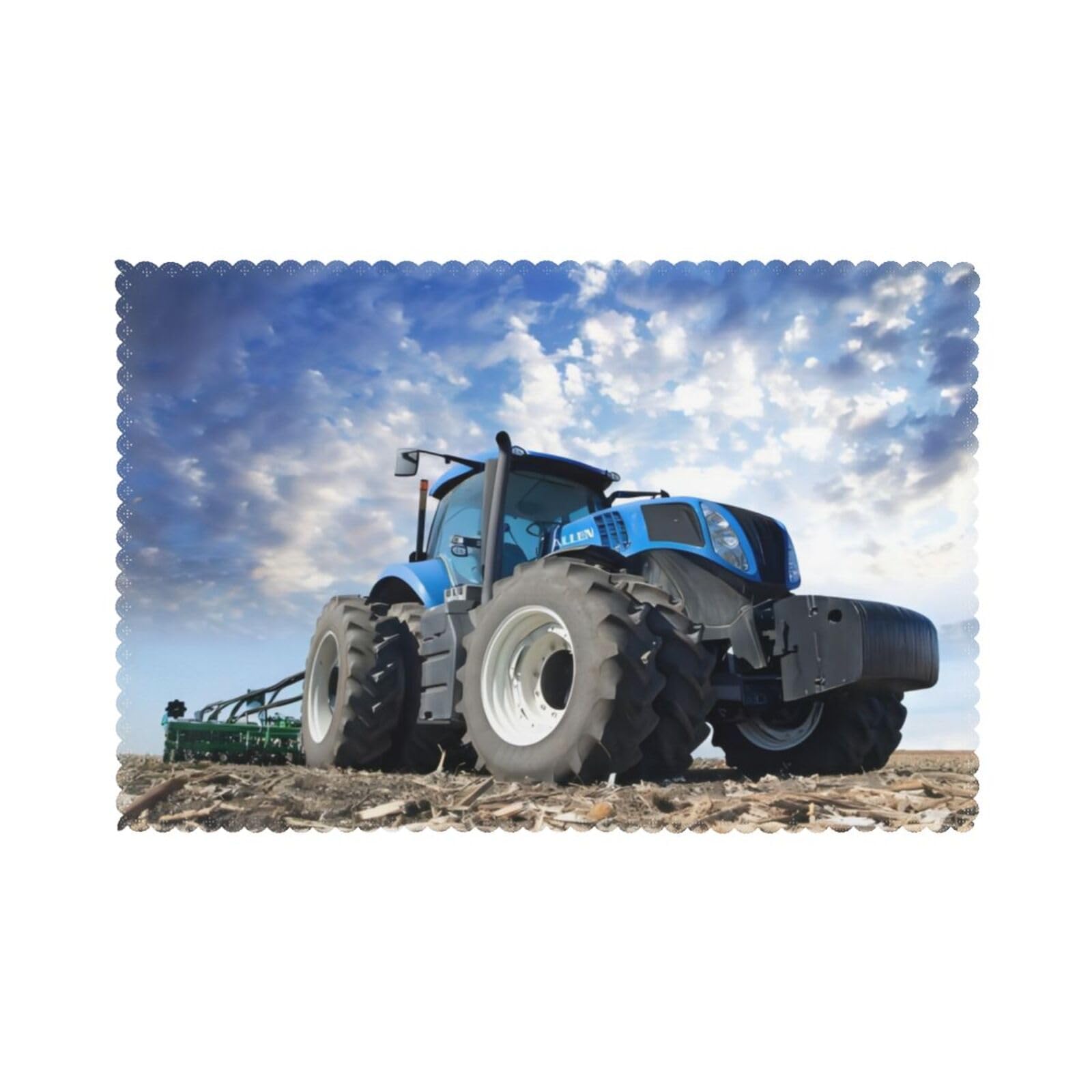 Farm Tractor Printed table mat set (6 pieces) - Aesthetic upgrade for family gatherings and hotel banquets