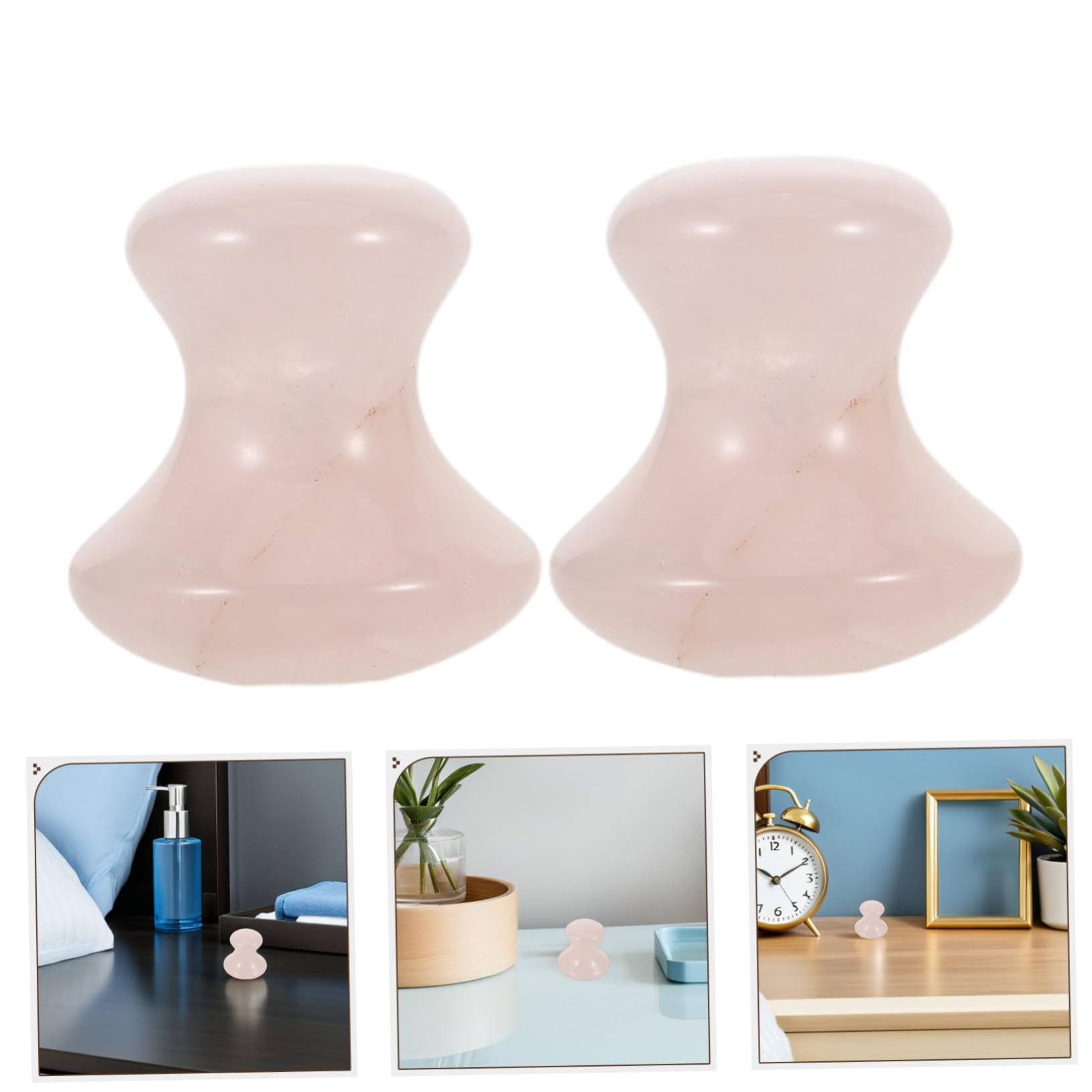 Set de 3 Piedras Gua Sha en Forma de Hongo para Masaje Facial