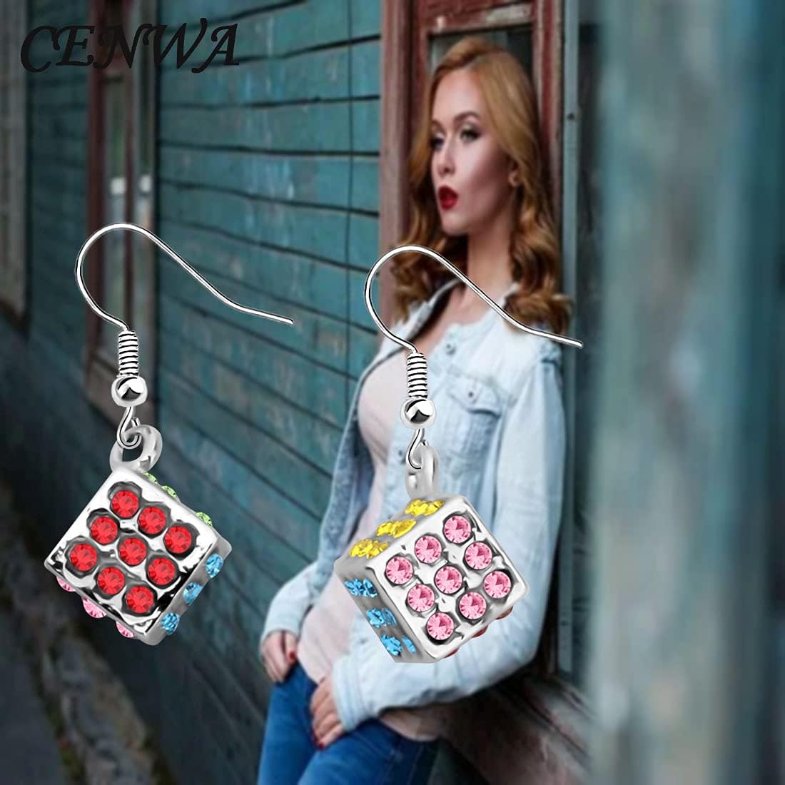 CENWA Mini Cube Gift Nerd Earrings Math Jewelry Earrings (Cube Earrings1)