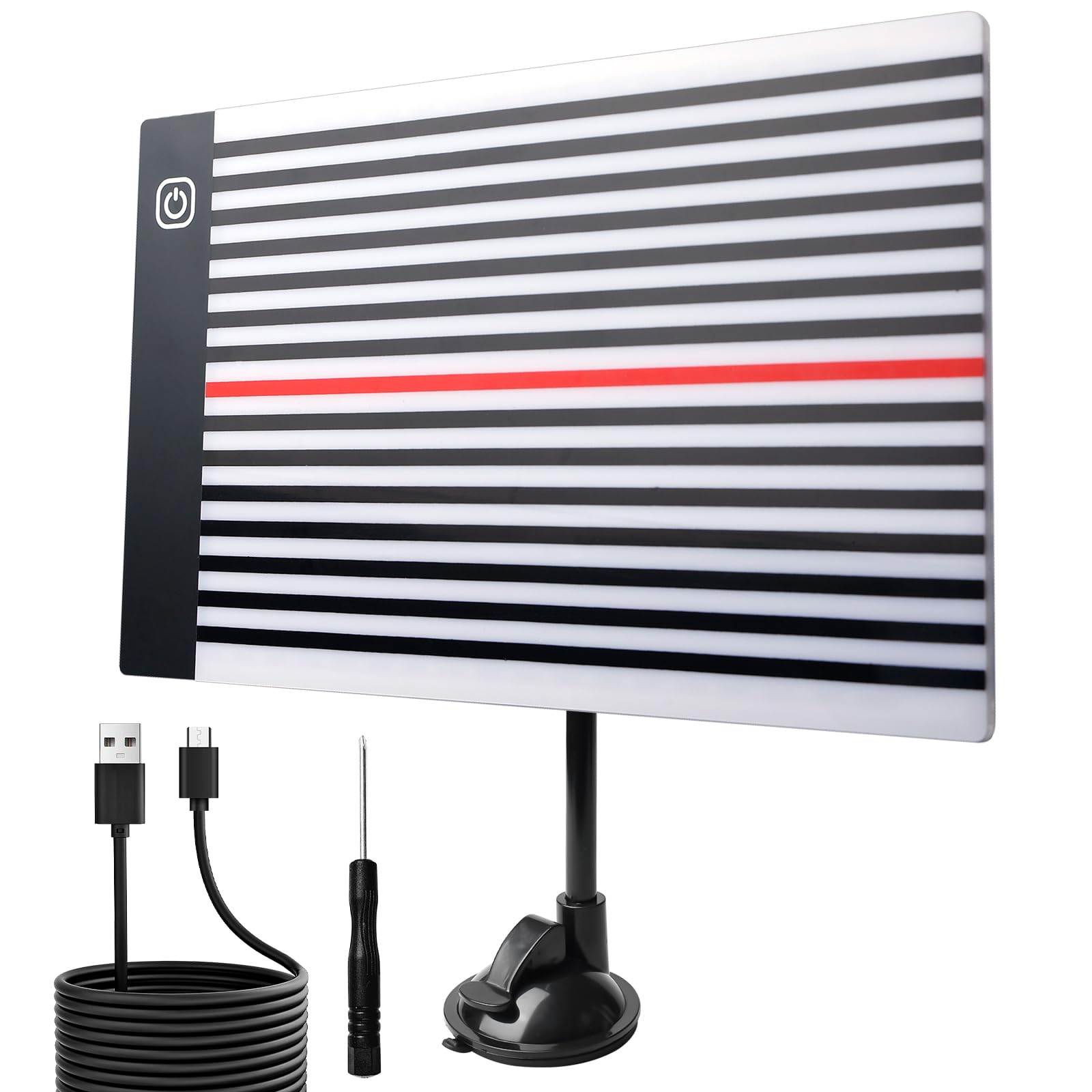 Lumière pour réparation de bosses sans peinture, lumière de réparation de bosses panneau LED avec support réglable, lampe d'inspection USB de bande de carrosserie et panneau réflecteur LED kit de