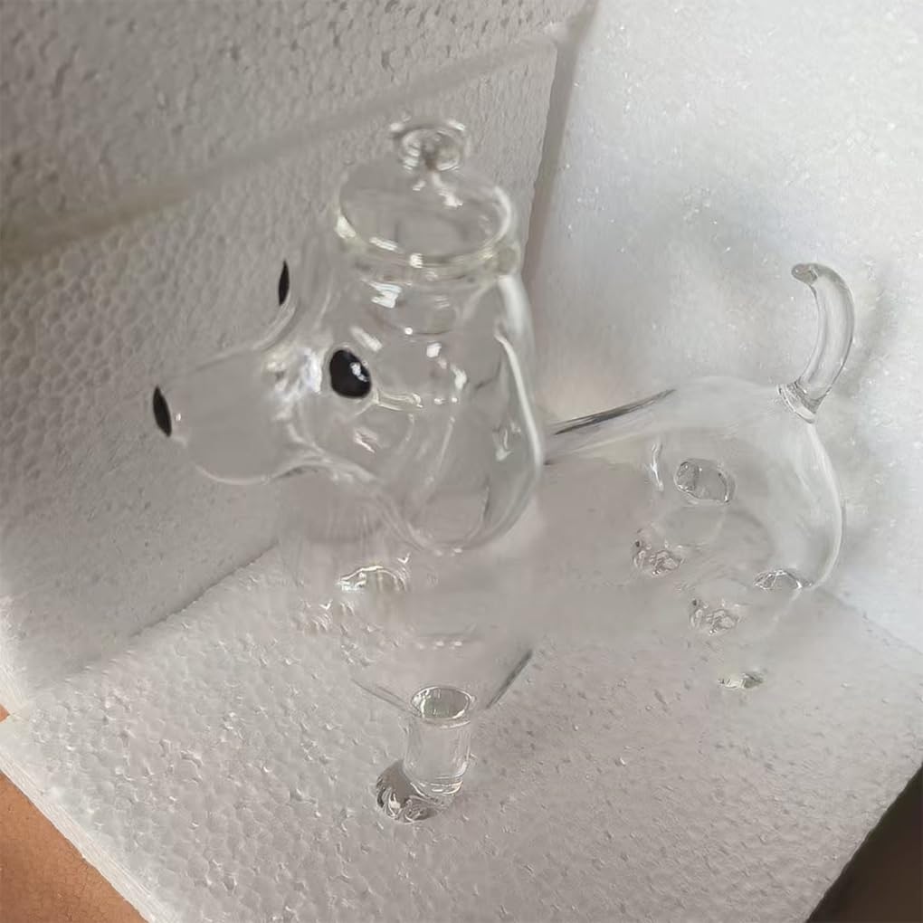 Exquisite Dackel Keksdose, multifunktionale Leckerli Dose aus Glas mit verschließbarem Deckel aus transparentem Glas