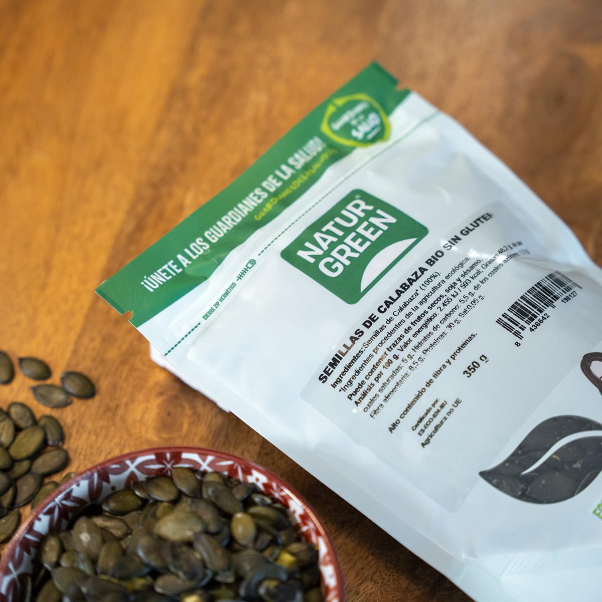 NaturGreen Semilla de Calabaza Bio 350 g Ecológico Sin Gluten Vegano