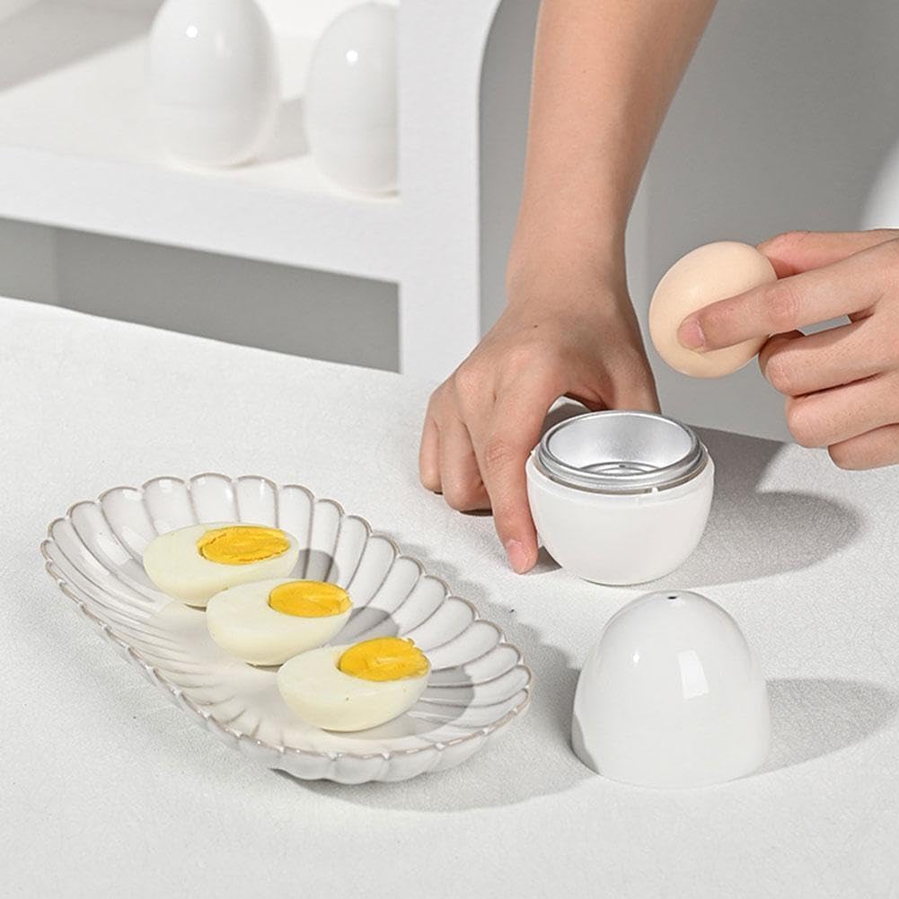 Microwave Egg Boiler 1 Egg Capacity Microwave Egg Cooker for Hard Boiled Eggs Microwave Egg Maker Under 9 minutes Medium and Hard Boiled Egg Cooker Rapid Egg Boiler Microwavable Egg Poacher