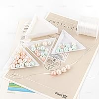 Vista 3 de AUEAR, Bandejas de clasificación de cuentas de plástico para proyectos de joyería de bricolaje (blanco, paquete de 30 triángulos)