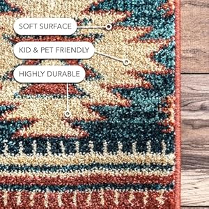 nuLOOM Margene Southwestern 2x6 Runner Rug for Living Room Bedroom Dining Room Entryway Hallway Kitchen, Red/Blue nuLOOM Margene Southwestern 2×6 Runner Rug for Living Room Bedroom Dining Room Entryway Hallway Kitchen RedBlue
