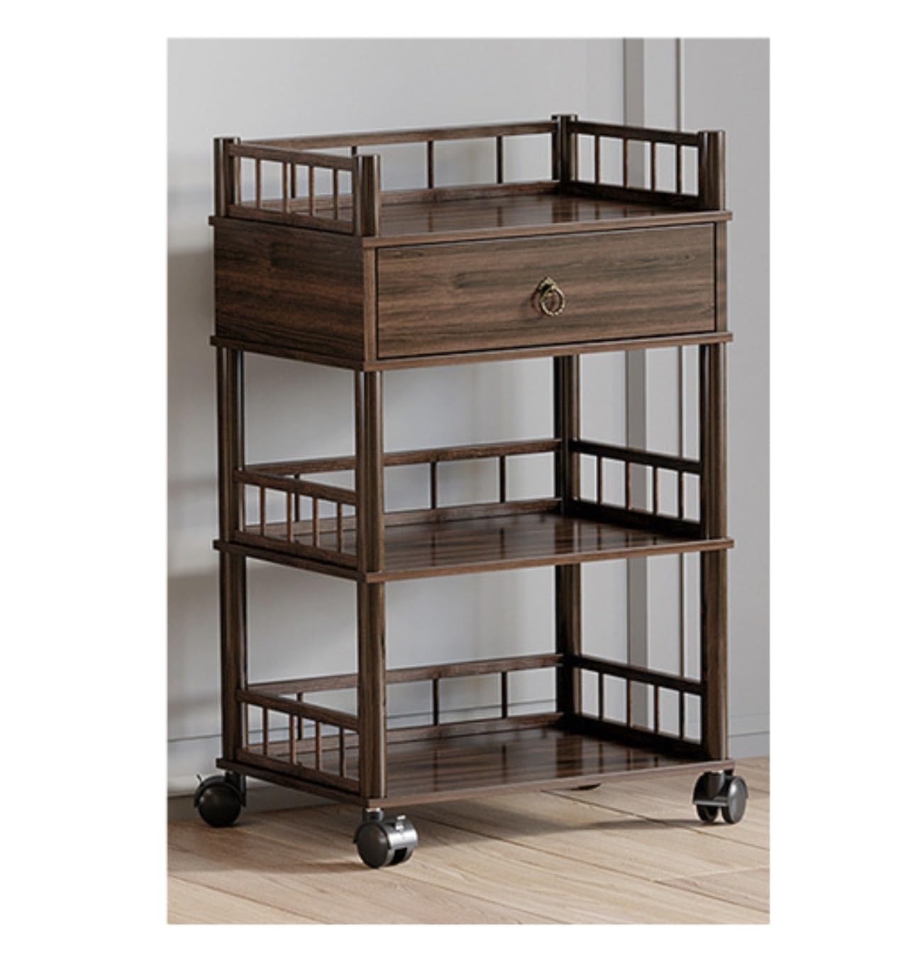 Beauty Salon Storage Station With Drawer Hairdressing Tools Organizer Equipment For Barber Shops(Bruin)