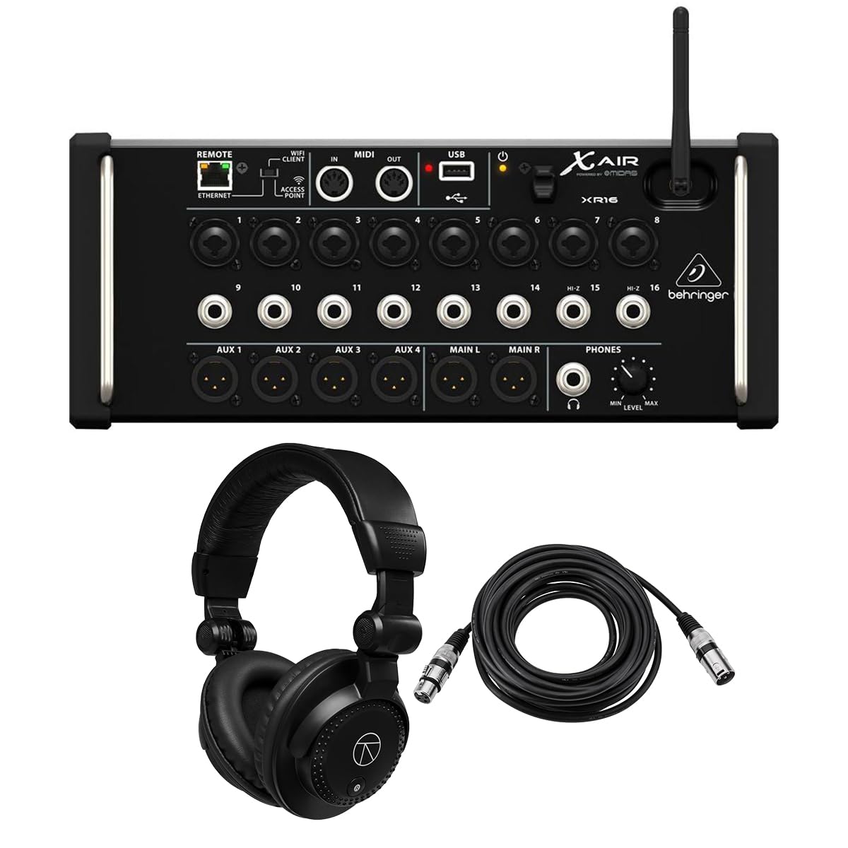 X Air XR16 Digital Mixer for iPad/Android Tablet, Bundle With Turnstile Audio Headphones,…