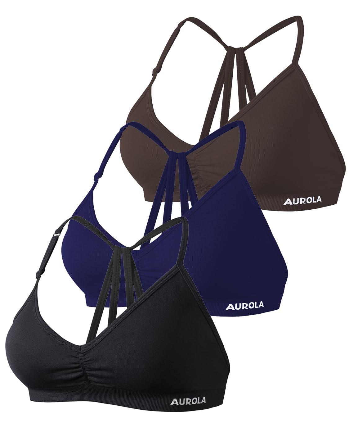 AUROLA Mercury Backless Strappy Workout Sports Bra for Women