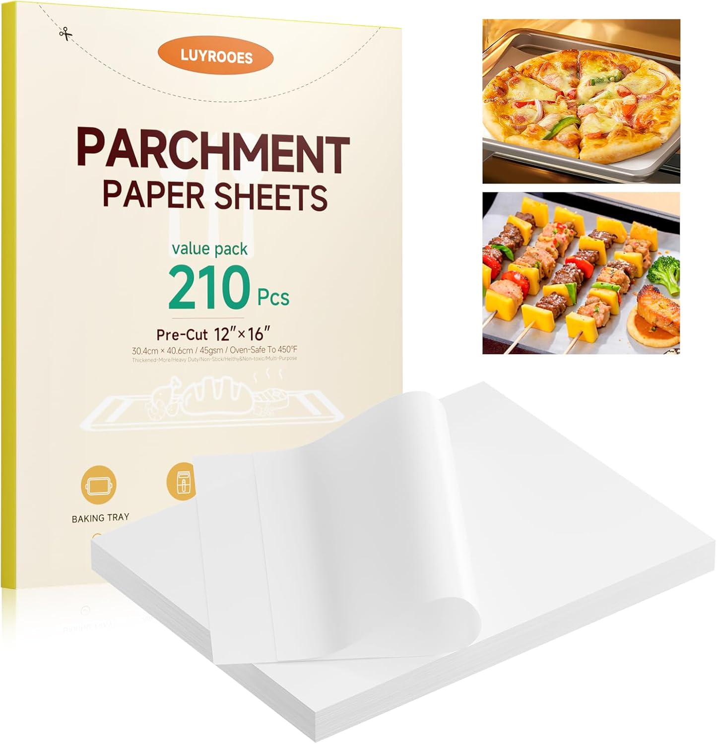 LUYROOES Parchment Paper Sheets,ProfessionalGrade,12x16